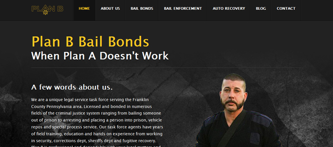Keystone Bail Bonds Website Screen Capture 2